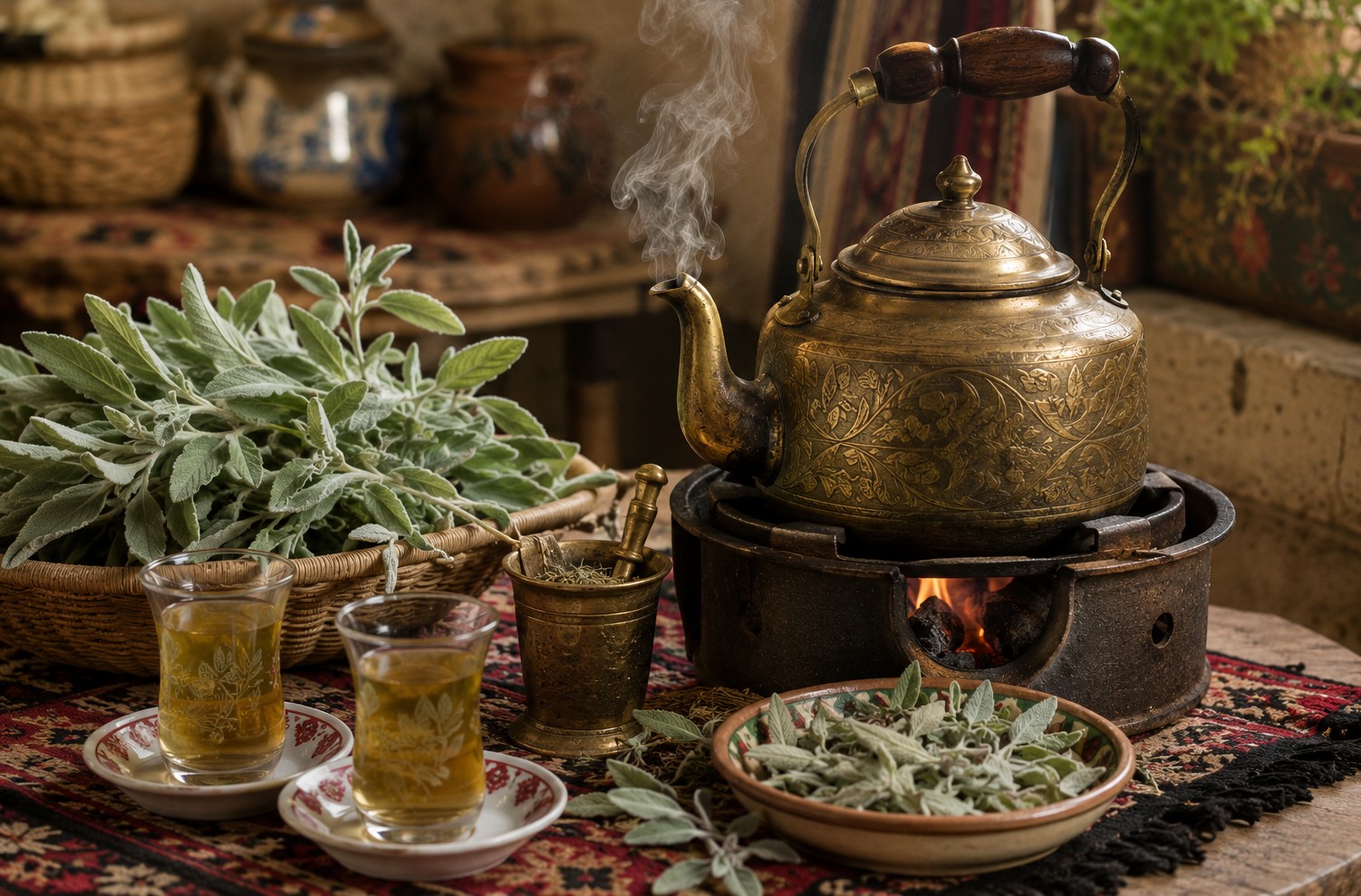 The Sage Teapot: The Countryside’s Fragrance and the Guardian of Serenity