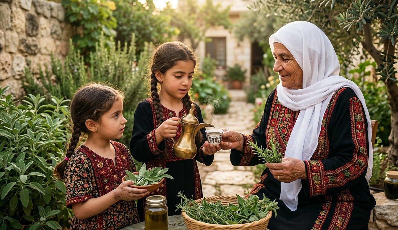 The Earth’s Pharmacy: Grandmother Laila’s Blessing in the Hands of Reham and Ruqayya